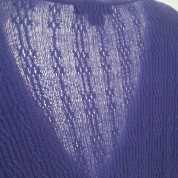 Liz Claiborne Women's Cable Knit Cardigan Sweater - Picture 6 of 7